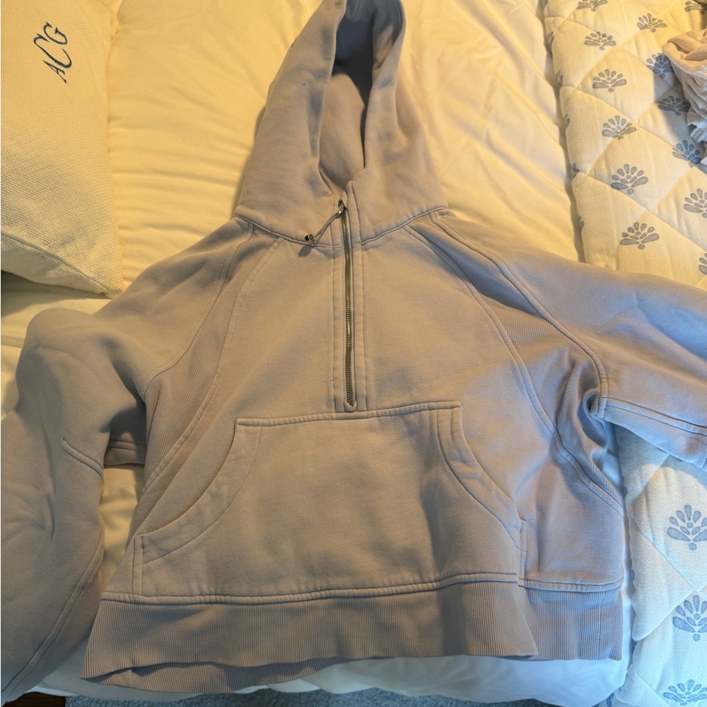 Lululemon scuba quarterzip hoodie in light blue/purple size s/m